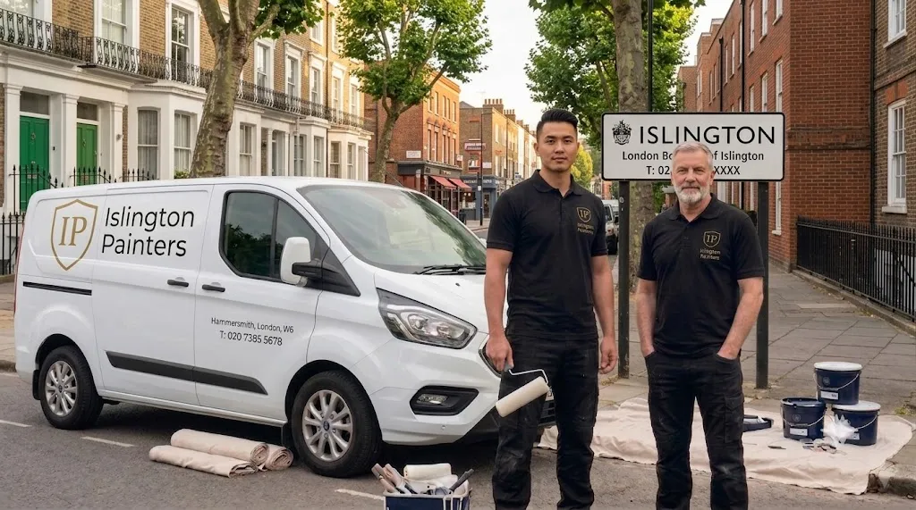 Professional painters and decorators at work in London Borough of Islington - Islington Painters